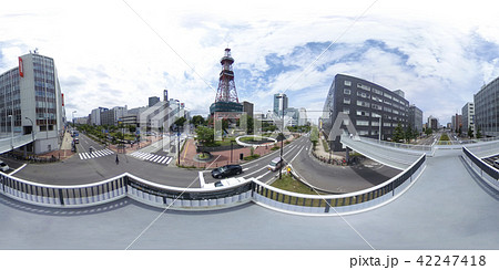 さっぽろテレビ塔 〜東側歩道橋からの眺め〜（360°VR素材） 42247418