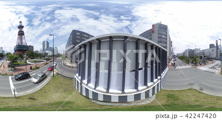 さっぽろテレビ塔 〜東側歩道橋からの眺め〜（360°VR素材） 42247420