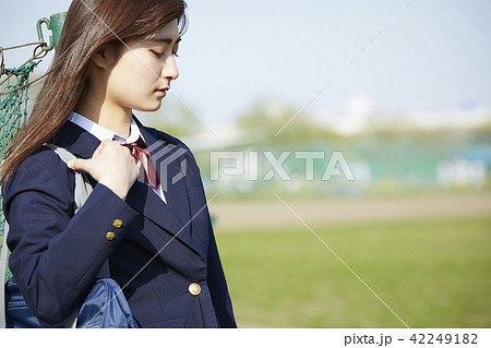 女子高生 部活の写真素材