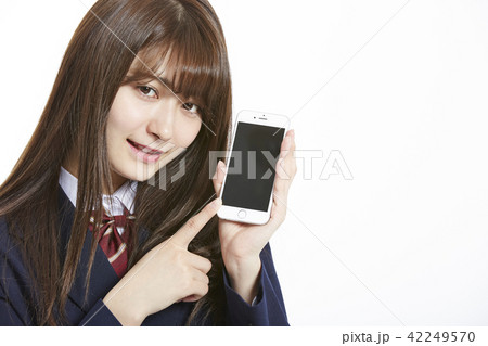 女子高生　スマートフォン 42249570