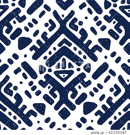 Ikat ornament. Tribal pattern 42250387