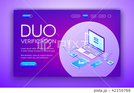 Duo verification technology vector illustration 42250766