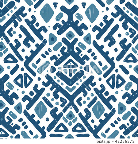 Ikat ornament. Tribal pattern Ikat ornament. Tribal pattern 42256575