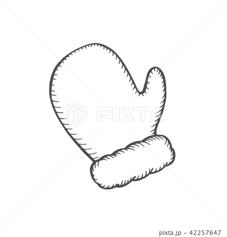 Santa Mitten Vectorのイラスト素材