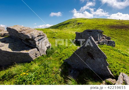 huge rocky formation on hillside huge rocky formation on hillside 42259655