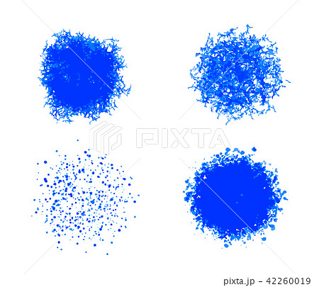 Vector set of round textures. Ragged texture, crumbs and strokes Vector set of round textures. Ragged texture, crumbs and strokes 42260019