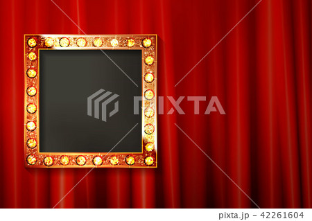 vintage portrait frame on curtain wall vintage portrait frame on curtain wall 42261604