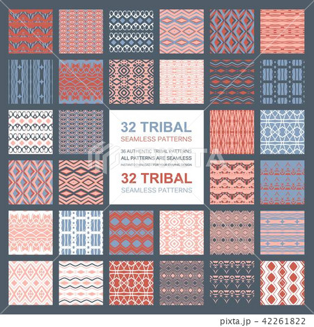 set of 32 simple seamless vector ornament set of 32 simple seamless vector ornament 42261822