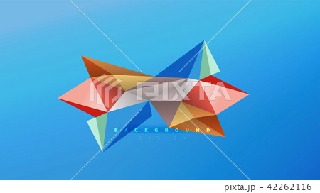 Abstract background - geometric origami style shape composition, triangular low poly design concept 42262116