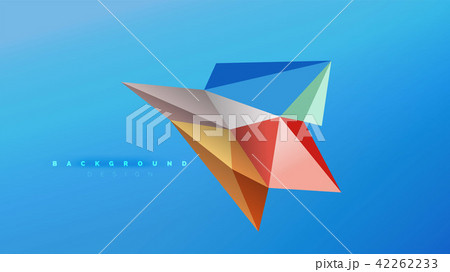 Abstract background - geometric origami style shape composition, triangular low poly design concept 42262233