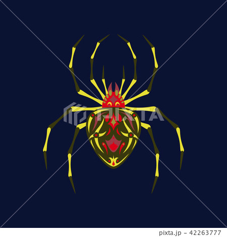 flat illustration background of halloween spider 42263777