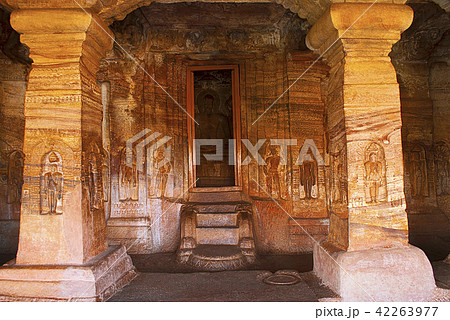 Cave 4 : View from the hall, Badami Caves Cave 4 : View from the hall, Badami Caves 42263977