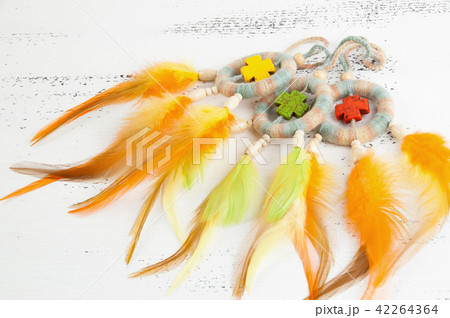 Bright dream catchers with crosses Bright dream catchers with crosses 42264364