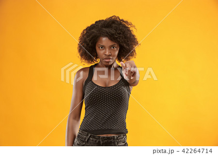 The overbearing business woman point you and want you, half length closeup portrait 42264714