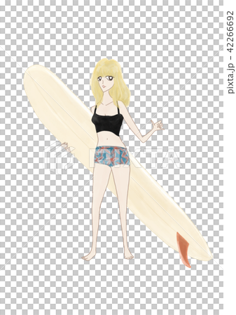 Surfer girl long board 42266692