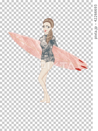 Surfer girl short board 42266693