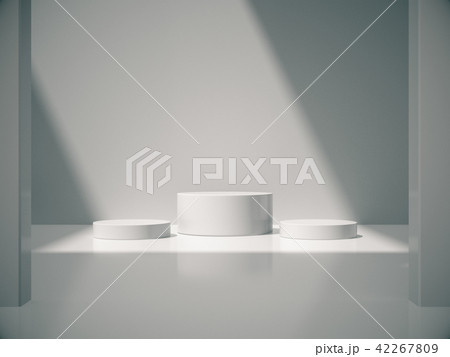 Pedestal for display ,White room and lateral light 42267809