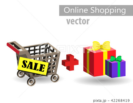 Shopping supermarket cart. 42268419