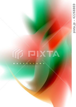 Holographic paint explosion design, fluid colors flow, colorful storm. Liquid mixing colours motion 42268869