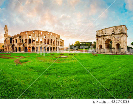 Colosseum at sunset in Rome, Italy 42270853