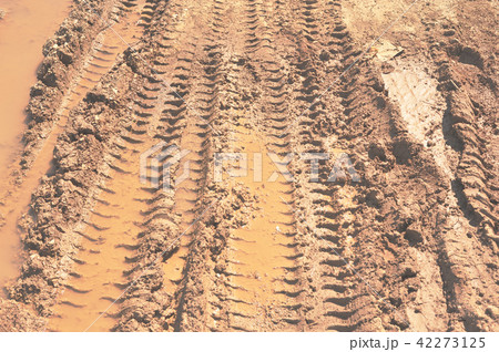 Traces of wheeled vehicles used in agriculture  42273125