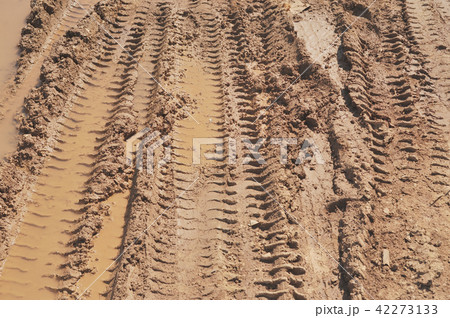 Traces of wheeled vehicles used in agriculture  42273133