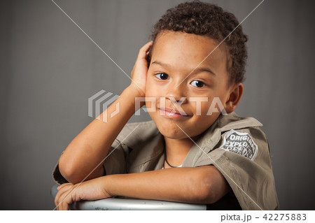 son, interracial family, black boy 42275883