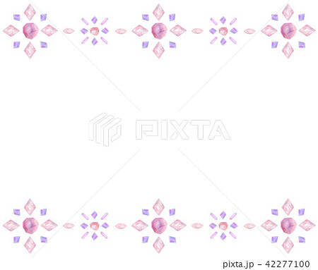 キラキラ ピンク 宝石 白背景 カード フレーム 白バックのイラスト素材