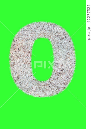 Fonts and Alphabet From Hay Isolate on Green. O. Fonts and Alphabet From Hay Isolate on Green. O. 42277522