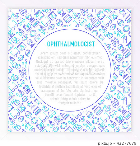 Ophthalmologist concept with thin line icons 42277679