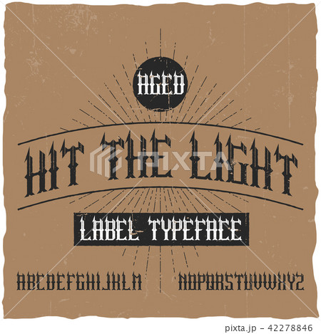 Vintage label typeface 42278846