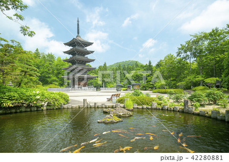 定義如来西方寺　定義山　西方寺　五重塔 42280881