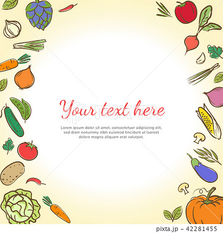 Fruits and vegetables banner background template 42281455