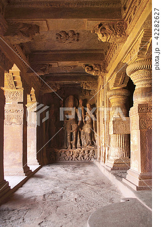 the goddesses Lakshmi and Parvati, Badami Caves 42282627