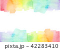 背景素材　水彩テクスチャー　虹 42283410