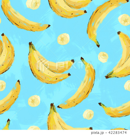 Seamless Summer Banana Abstract Patternのイラスト素材