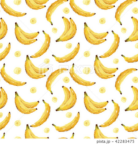 Seamless Summer Banana Abstract Patternのイラスト素材 42283475 Pixta