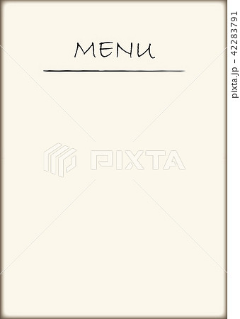 Menu表 メニュー表 のイラスト素材 42283791 Pixta