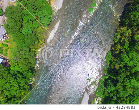 荒川中流をドローンで空撮（埼玉県秩父郡長瀞町長瀞･皆野町下田野） 42284983