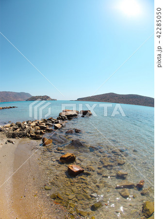 Summer sea landscape. Elounda, Crete, Greece 42285050