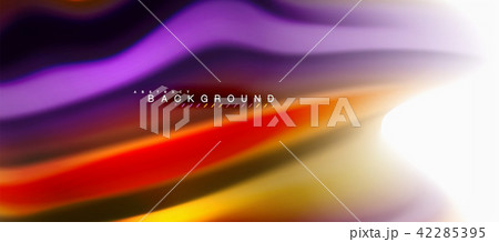 Fluid liquid mixing colors concept on light grey background, curve flow, trendy abstract layout Fluid liquid mixing colors concept on light grey background, curve flow, trendy abstract layout 42285395