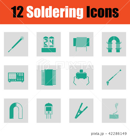Set of twelve soldering  icons 42286149