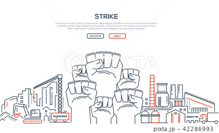 Strike - modern line design style illustration 42286993
