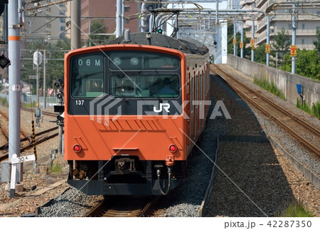JRゆめ咲き線を走る201系普通電車 42287350