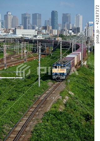 北方貨物線を行くEF652074コンテナ貨物列車 42287372