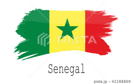 Senegal flag on white background 42288809