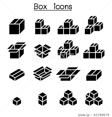 Box icon set 42290679