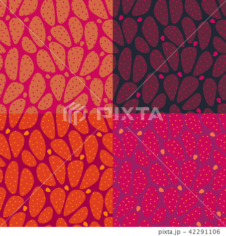 Simple and seamless vector pattern with prickly pe 42291106