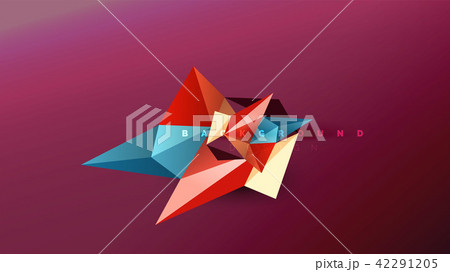 Abstract background - geometric origami style shape composition, triangular low poly design concept 42291205