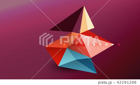 Abstract background - geometric origami style shape composition, triangular low poly design concept 42291206